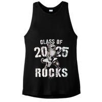 Cat Class Of 2025 Rocks Cat Graduated Signature Party Ladies PosiCharge Tri-Blend Wicking Tank