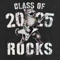 Cat Class Of 2025 Rocks Cat Graduated Signature Party Cool Comfort Performance Bucket Hat