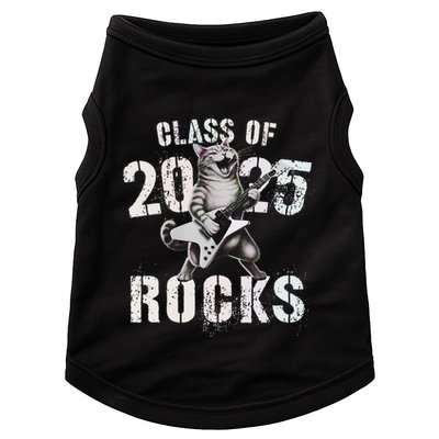 Cat Class Of 2025 Rocks Cat Graduated Signature Party Doggie Tank