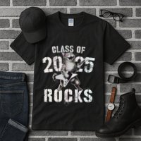 Cat Class Of 2025 Rocks Cat Graduated Signature Party Tall T-Shirt