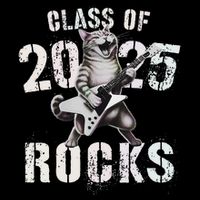 Cat Class Of 2025 Rocks Cat Graduated Signature Party Bucket Hat