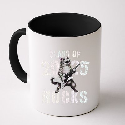 Cat Class Of 2025 Rocks Cat Graduated Signature Party Mug