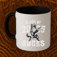 Cat Class Of 2025 Rocks Cat Graduated Signature Party Mug