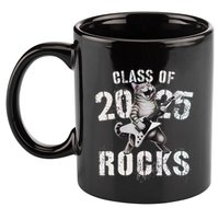 Cat Class Of 2025 Rocks Cat Graduated Signature Party 11oz C Handle Ceramic Mug
