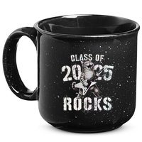 Cat Class Of 2025 Rocks Cat Graduated Signature Party 15oz Campfire Ceramic Mug