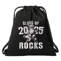 Cat Class Of 2025 Rocks Cat Graduated Signature Party Drawstring Bag