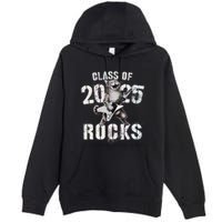 Cat Class Of 2025 Rocks Cat Graduated Signature Party Premium Pullover Hoodie