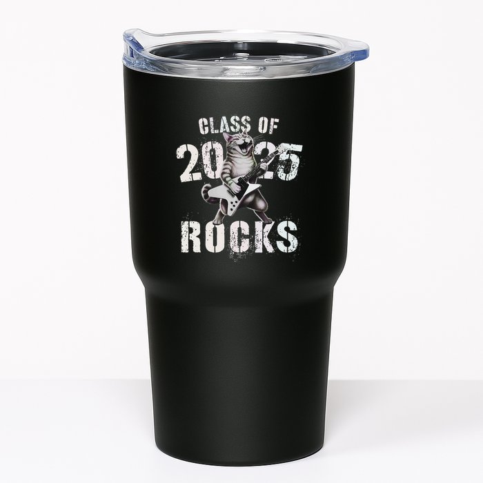 Cat Class Of 2025 Rocks Cat Graduated Signature Party Tumbler