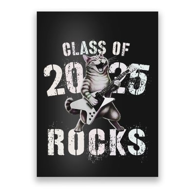 Cat Class Of 2025 Rocks Cat Graduated Signature Party Poster