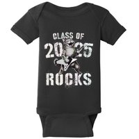Cat Class Of 2025 Rocks Cat Graduated Signature Party Baby Bodysuit