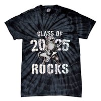 Cat Class Of 2025 Rocks Cat Graduated Signature Party Tie-Dye T-Shirt