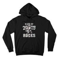 Cat Class Of 2025 Rocks Cat Graduated Signature Party Tall Hoodie