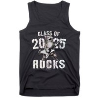 Cat Class Of 2025 Rocks Cat Graduated Signature Party Tank Top