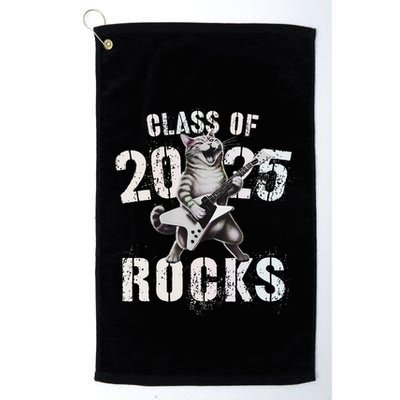 Cat Class Of 2025 Rocks Cat Graduated Signature Party Golf Towel