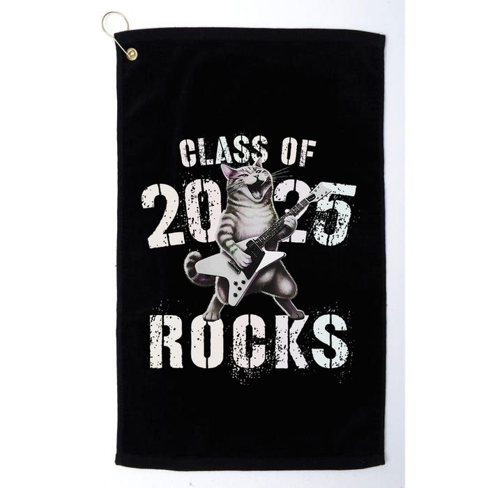 Cat Class Of 2025 Rocks Cat Graduated Signature Party Golf Towel