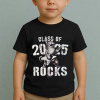 Cat Class Of 2025 Rocks Cat Graduated Signature Party Toddler T-Shirt