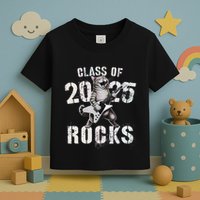 Cat Class Of 2025 Rocks Cat Graduated Signature Party Toddler T-Shirt