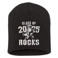 Cat Class Of 2025 Rocks Cat Graduated Signature Party Short Acrylic Beanie