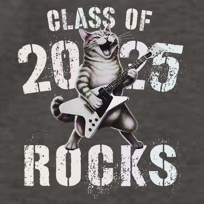 Cat Class Of 2025 Rocks Cat Graduated Signature Party Vector Backpack
