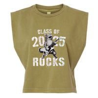 Cat Class Of 2025 Rocks Cat Graduated Signature Party Garment-Dyed Women's Muscle Tee