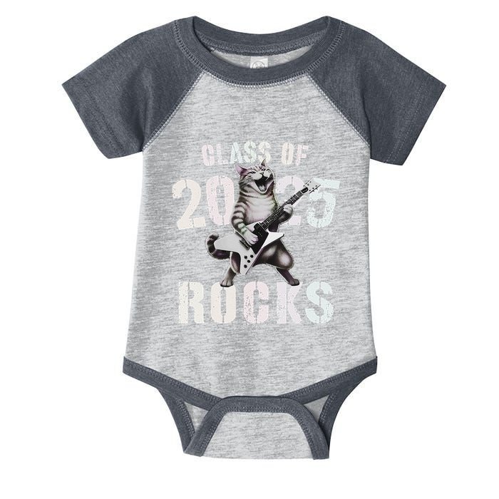 Cat Class Of 2025 Rocks Cat Graduated Signature Party Infant Baby Jersey Bodysuit