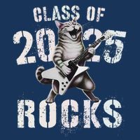 Cat Class Of 2025 Rocks Cat Graduated Signature Party Infant Baby Jersey Bodysuit