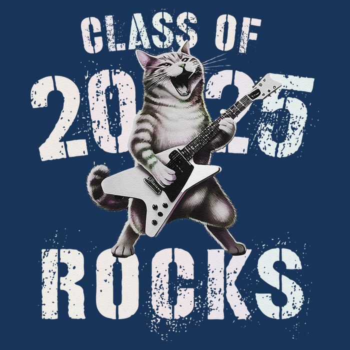 Cat Class Of 2025 Rocks Cat Graduated Signature Party Infant Baby Jersey Bodysuit