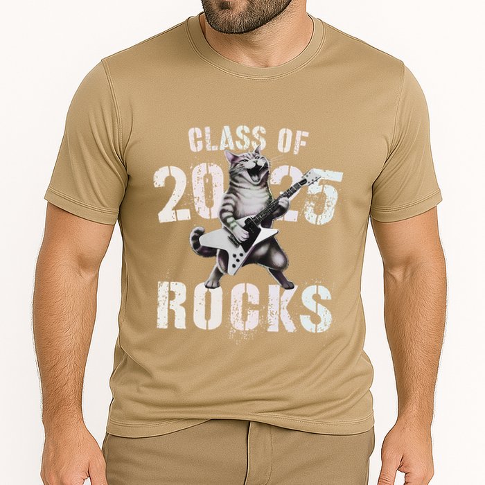 Cat Class Of 2025 Rocks Cat Graduated Signature Party Performance Shirt