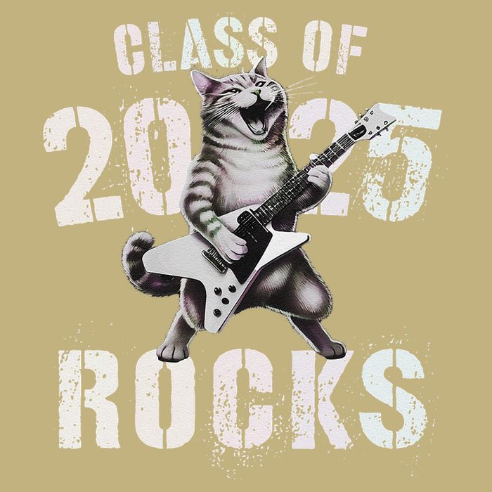 Cat Class Of 2025 Rocks Cat Graduated Signature Party Performance Shirt