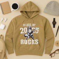Cat Class Of 2025 Rocks Cat Graduated Signature Party Hoodie