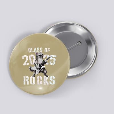 Cat Class Of 2025 Rocks Cat Graduated Signature Party Button