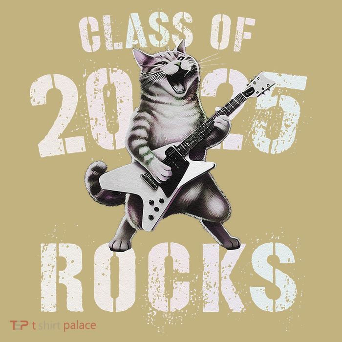 Cat Class Of 2025 Rocks Cat Graduated Signature Party Sustainable Beanie