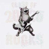 Cat Class Of 2025 Rocks Cat Graduated Signature Party Garment-Dyed Sweatshirt