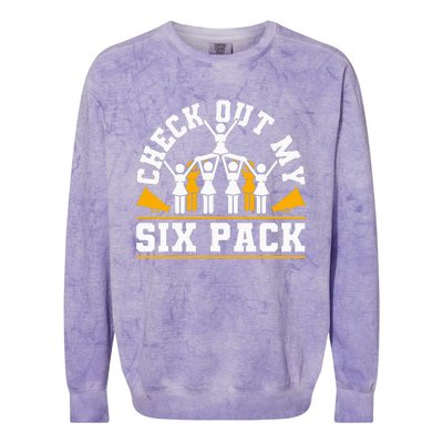 Cheerleading Check Out My Six Pack Colorblast Crewneck Sweatshirt