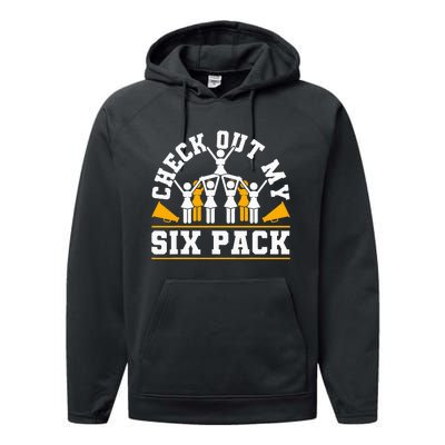 Cheerleading Check Out My Six Pack Performance Fleece Hoodie