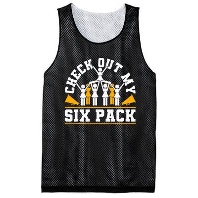 Cheerleading Check Out My Six Pack Mesh Reversible Basketball Jersey Tank