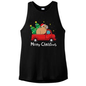 Capybara Christmas Ornament Truck Tree Funny Xmas Gift Ladies PosiCharge Tri-Blend Wicking Tank