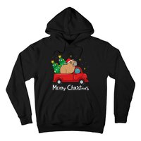 Capybara Christmas Ornament Truck Tree Funny Xmas Gift Hoodie