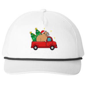 Capybara Christmas Ornament Truck Tree Funny Xmas Gift Snapback Five-Panel Rope Hat