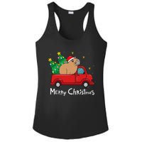 Capybara Christmas Ornament Truck Tree Funny Xmas Gift Ladies PosiCharge Competitor Racerback Tank