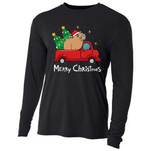 Capybara Christmas Ornament Truck Tree Funny Xmas Gift Cooling Performance Long Sleeve Crew