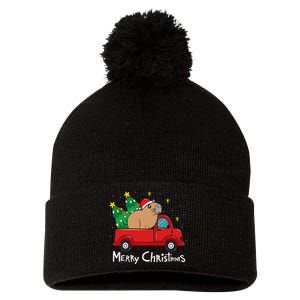 Capybara Christmas Ornament Truck Tree Funny Xmas Gift Pom Pom 12in Knit Beanie