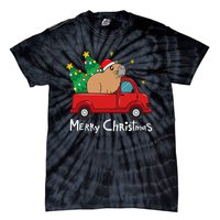 Capybara Christmas Ornament Truck Tree Funny Xmas Gift Tie-Dye T-Shirt