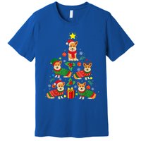 Corgi Christmas Ornat Tree Decor Funny Dog Xmas Lights Gift Premium T-Shirt