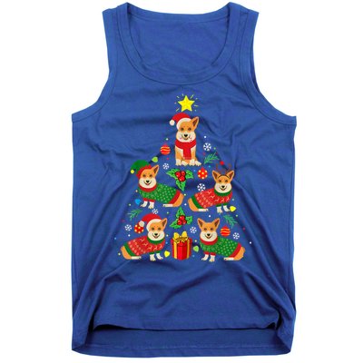 Corgi Christmas Ornat Tree Decor Funny Dog Xmas Lights Gift Tank Top