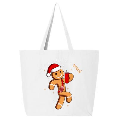 Cute Chritsmas Out Here Looking Like A Snack Funny Boujee Xmas Gingerbread Gift 25L Jumbo Tote