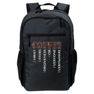 Coffee Christ Offers Forgiveness For Everyone Everywhere Daily Commute Backpack