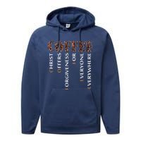 Coffee Christ Offers Forgiveness For Everyone Everywhere Performance Fleece Hoodie