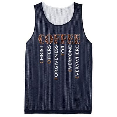 Coffee Christ Offers Forgiveness For Everyone Everywhere Mesh Reversible Basketball Jersey Tank