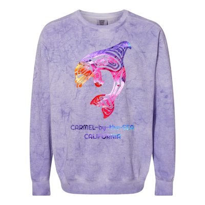 Carmelbythesea Ca Orca Killer Whale Native American Colorblast Crewneck Sweatshirt